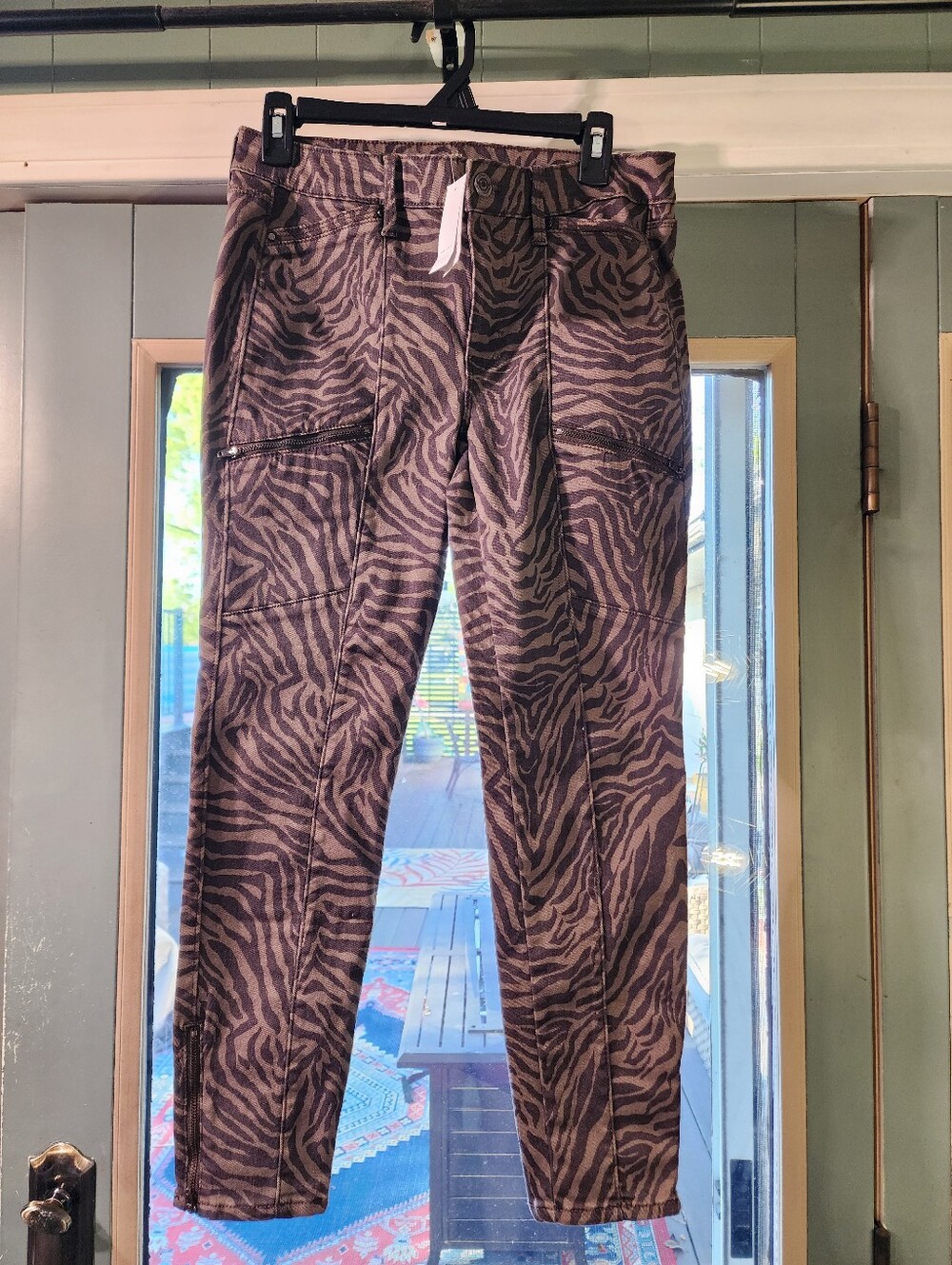White House Black Market Zebra-Print Pants - Brown/Black